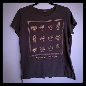 Signes du Zodiaque black graphic tee